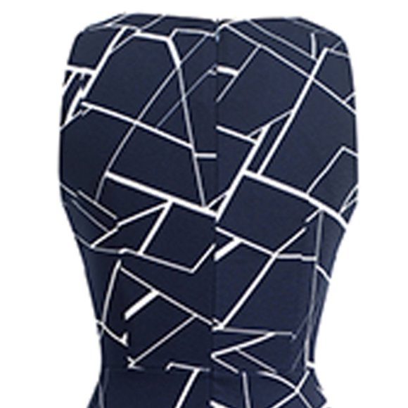 Printed Smocked Waist Sleeveless Dress - Picture 6 of 7